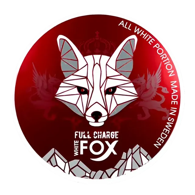 White Fox Full Charge nicotine pouch can