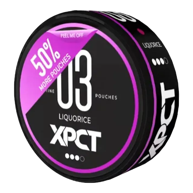 XPCT Liquorice 8.4mg nicotine pouch can
