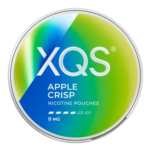 XQS Apple Crisp Slim Strong 8mg nicotine pouch can