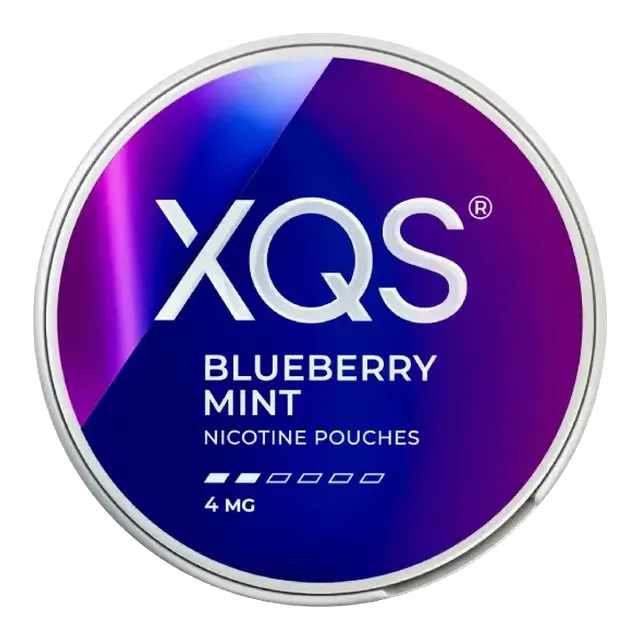 XQS Blueberry Mint Light 4mg nicotine pouch can