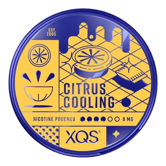 XQS Citrus Strong 8mg nicotine pouch can