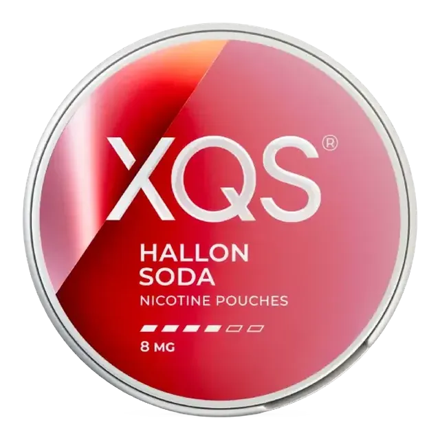 XQS Hallonsoda Strong 8mg nicotine pouch can