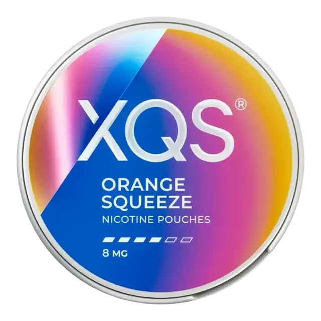 XQS Orange Squeeze Slim Strong 8mg nicotine pouch can