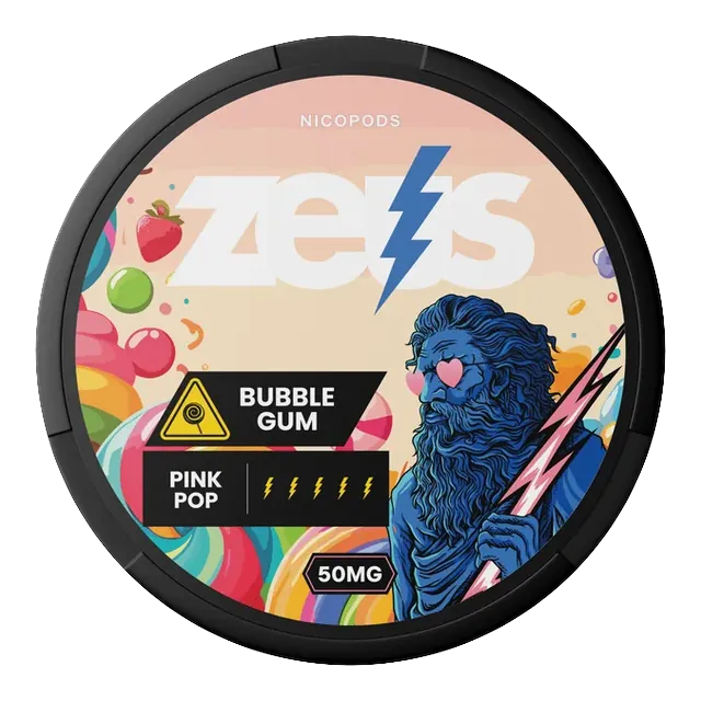 ZEUS Bubblegum 50mg nicotine pouch can