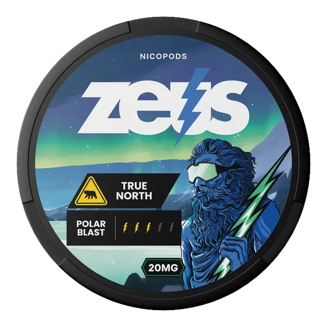 ZEUS True North 20mg nicotine pouch can
