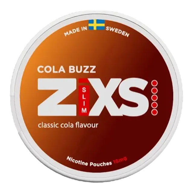 Zixs Cola Buzz 12mg nicotine pouch can