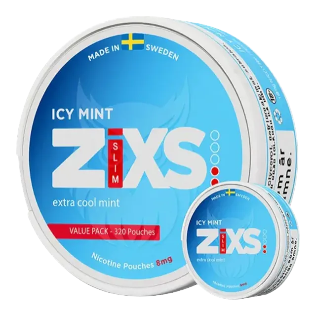 Zixs Icy Mint Mega Can 12mg nicotine pouch can