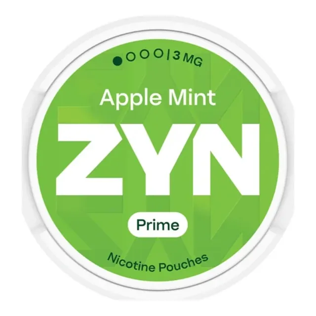 ZYN Apple Mint Prime Mini 3mg nicotine pouch can