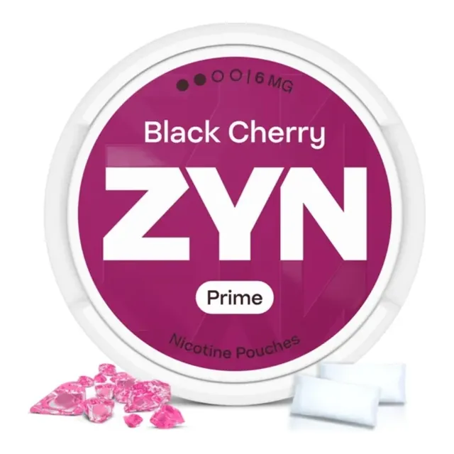 ZYN Black Cherry Prime Mini 6mg nicotine pouch can
