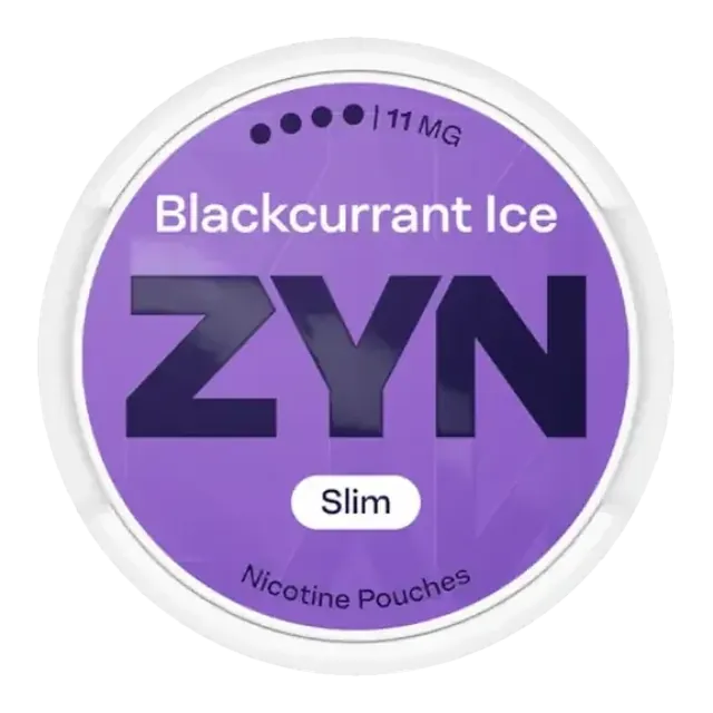 ZYN Blackcurrant Ice Slim S4 11mg nicotine pouch can