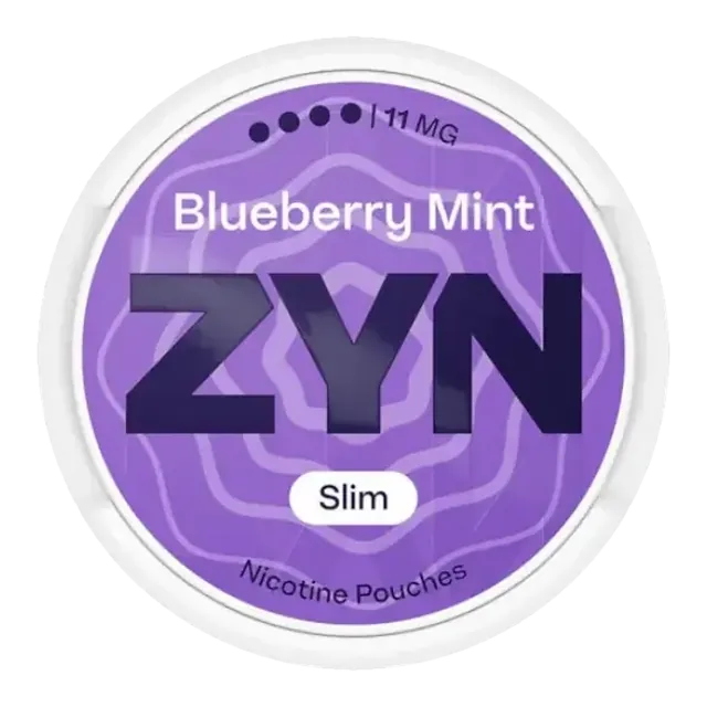 ZYN Blueberry Mint Slim S4 11mg nicotine pouch can