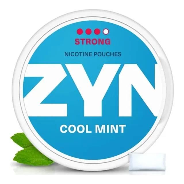 ZYN Cool Mint Classic Strong nicotine pouch can