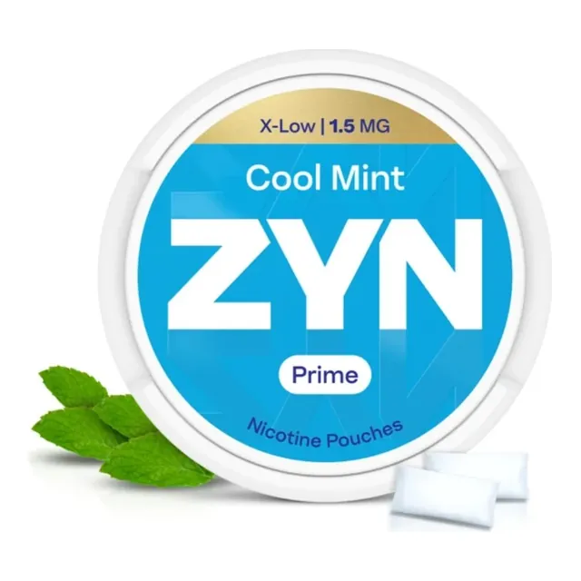 ZYN Cool Mint Prime Mini 1.5mg nicotine pouch can