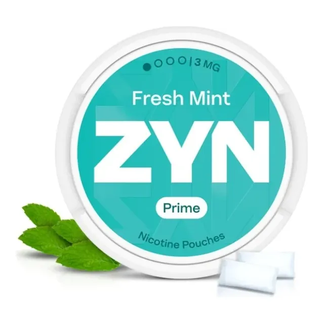 ZYN Fresh Mint Prime Mini 3mg nicotine pouch can