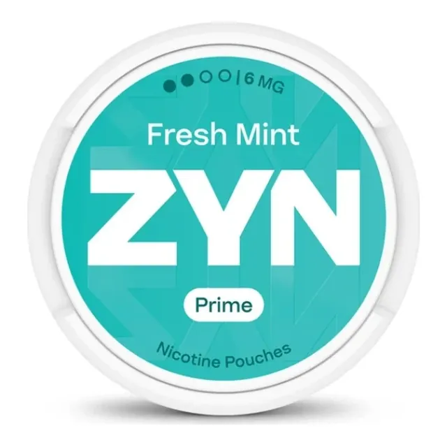 ZYN Fresh Mint Prime Mini 6mg nicotine pouch can