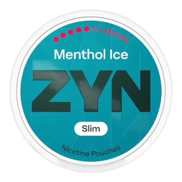 ZYN Menthol Ice Slim S5 13.5mg nicotine pouch can