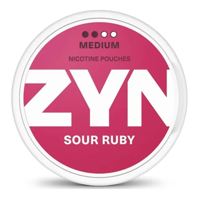 ZYN Sour Ruby Classic 6mg nicotine pouch can