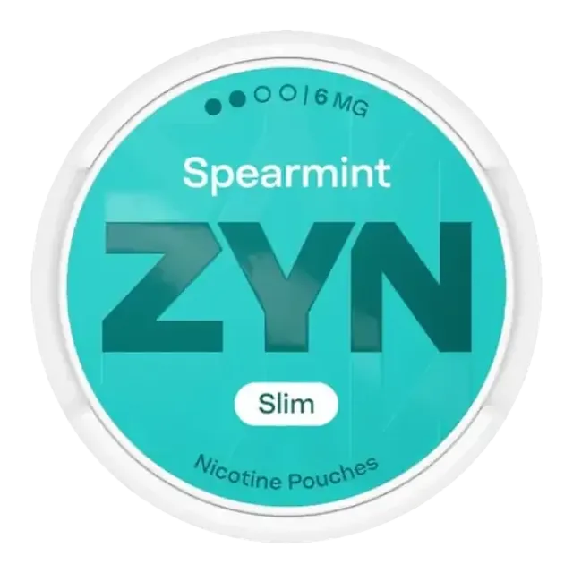 ZYN Spearmint Slim S2 6mg nicotine pouch can